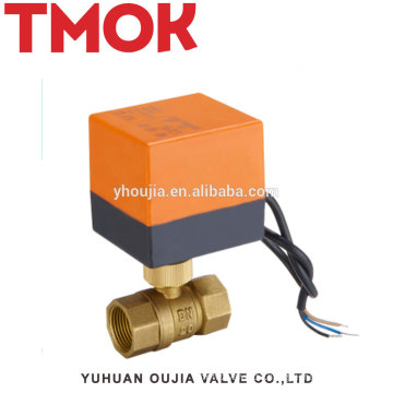 2-Wege-3-Wege-TMOK elektrische Messing Kugelhahn